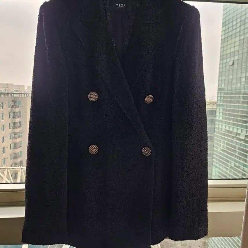 [BUNJANG] TIME Black Double Tweed Jacket / TIME 타임 블랙 더블 트위드 자켓 82