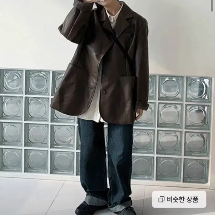 [BUNJANG] Baon Tsuramo Leather Jacket Brown / 바온 츠라모 레더 자켓 브라운