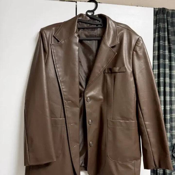 [BUNJANG] Baon Tsuramo Leather Jacket Brown / 바온 츠라모 레더 자켓 브라운
