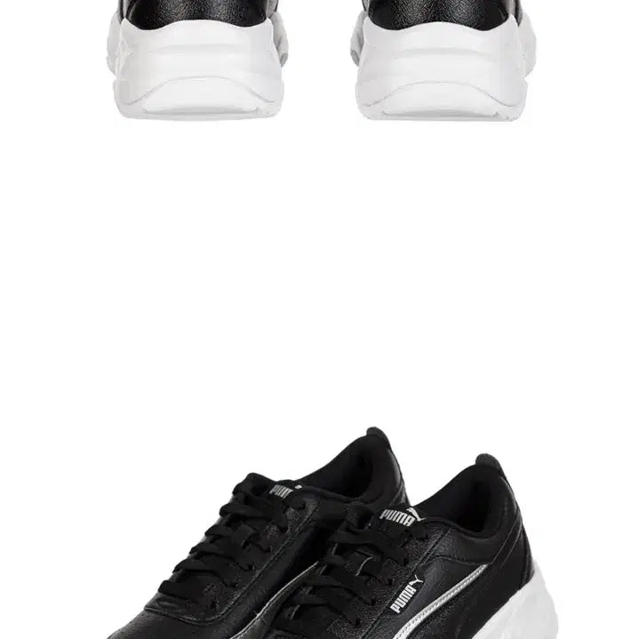 [BUNJANG] Puma Celia Mode Platform Sneakers (Black, 225) / 새상품 푸마 블랙 실리아모드 키높이 스니커즈 운동화 225사이즈