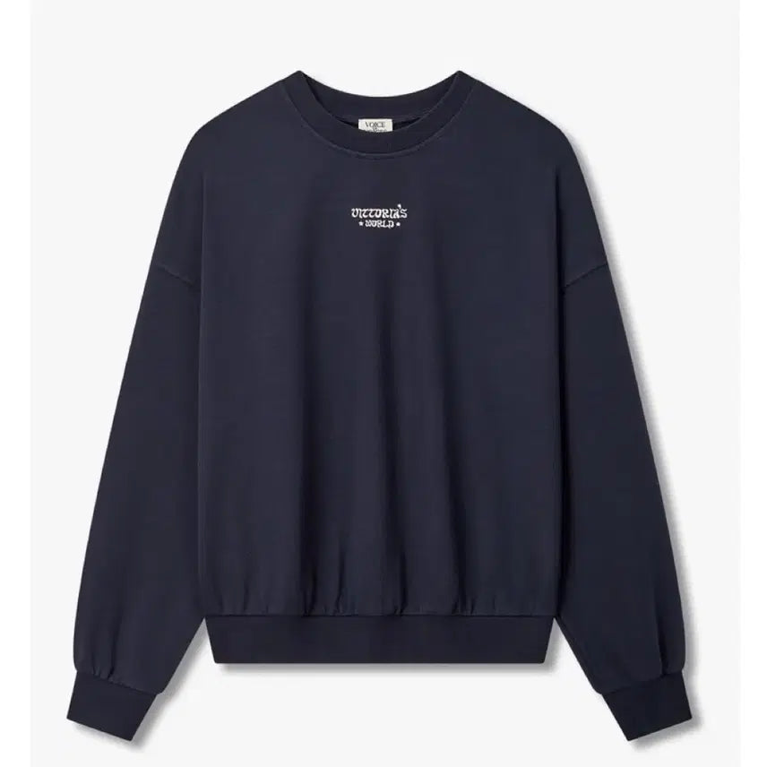 [BUNJANG] VOV Drop Shoulder Graphic Sweatshirt Navy / VOV 보브 백 그래픽 드롭 숄더 맨투맨 네이비 새상품  미개봉 m사이즈