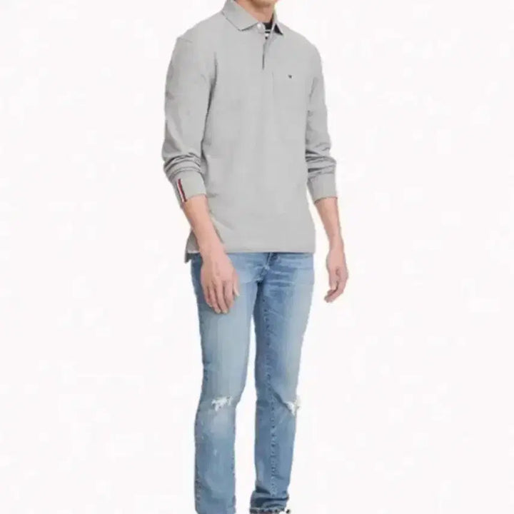 [BUNJANG] Tommy Hilfiger Long Sleeve Polo Shirt / 타미힐피거 긴팔 카라티