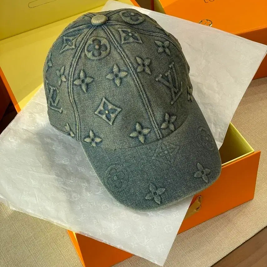 [BUNJANG] Louis Vuitton Monogram Denim Baseball Cap / 루이비통 모노그램 데님 볼캡