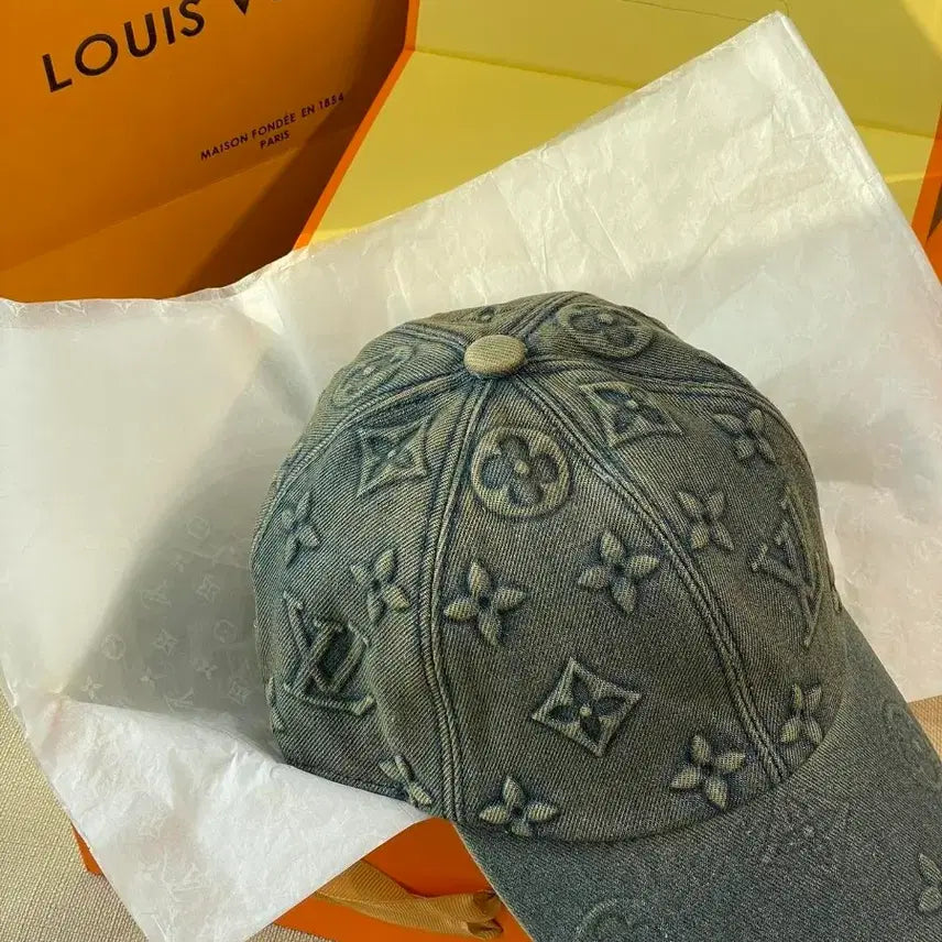 [BUNJANG] Louis Vuitton Monogram Denim Baseball Cap / 루이비통 모노그램 데님 볼캡