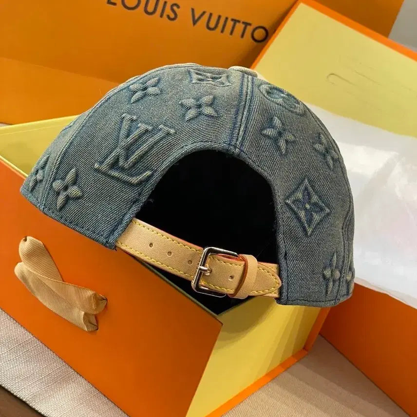 [BUNJANG] Louis Vuitton Monogram Denim Baseball Cap / 루이비통 모노그램 데님 볼캡