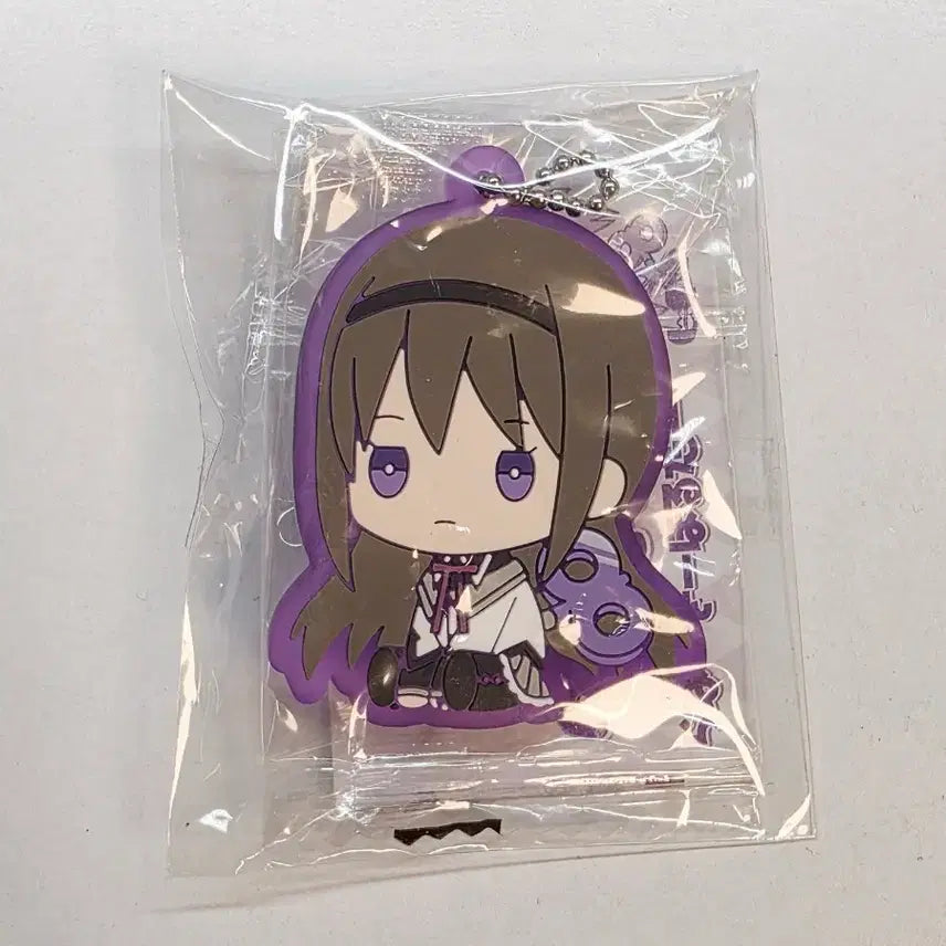 [BUNJANG] Madoka Magica Homura Rubber Keyholder / 마법소녀 마도카 마기카 호무라 페탓토 러버 키홀더 가챠 마마마 키링