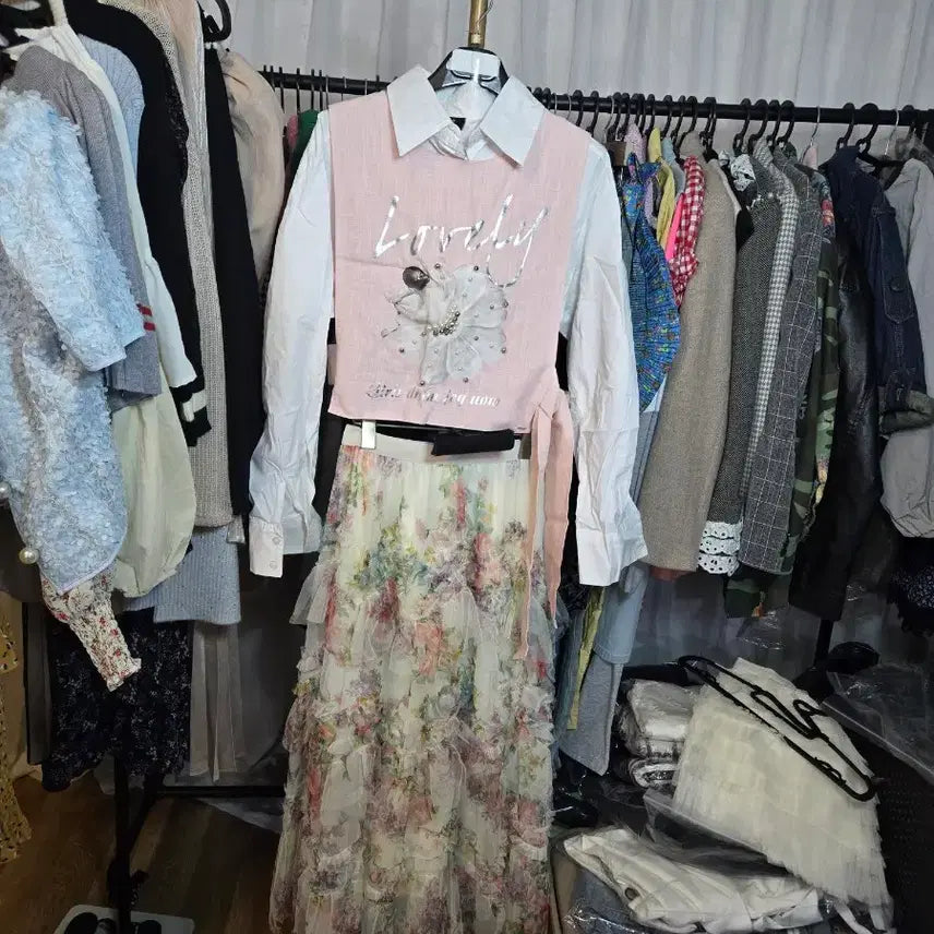 [BUNJANG] White Crop Shirt Blouse / 화이트 크롭 셔츠 블라우스