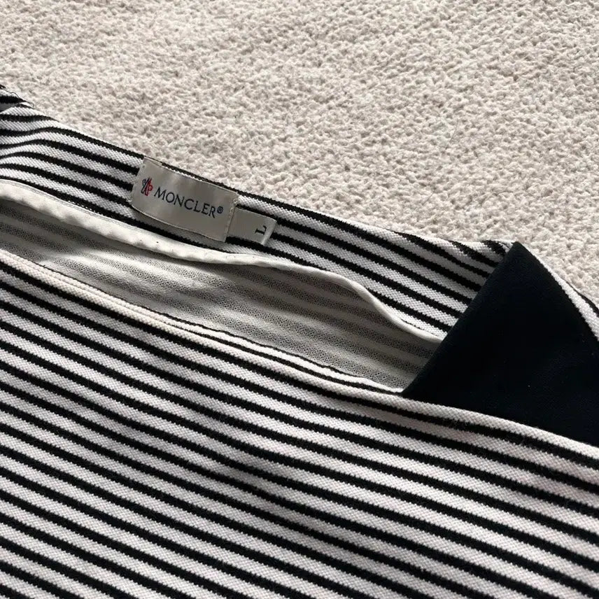 [BUNJANG] Moncler Striped Long Sleeve Dress / 몽클레어 스트라이프 긴팔 원피스