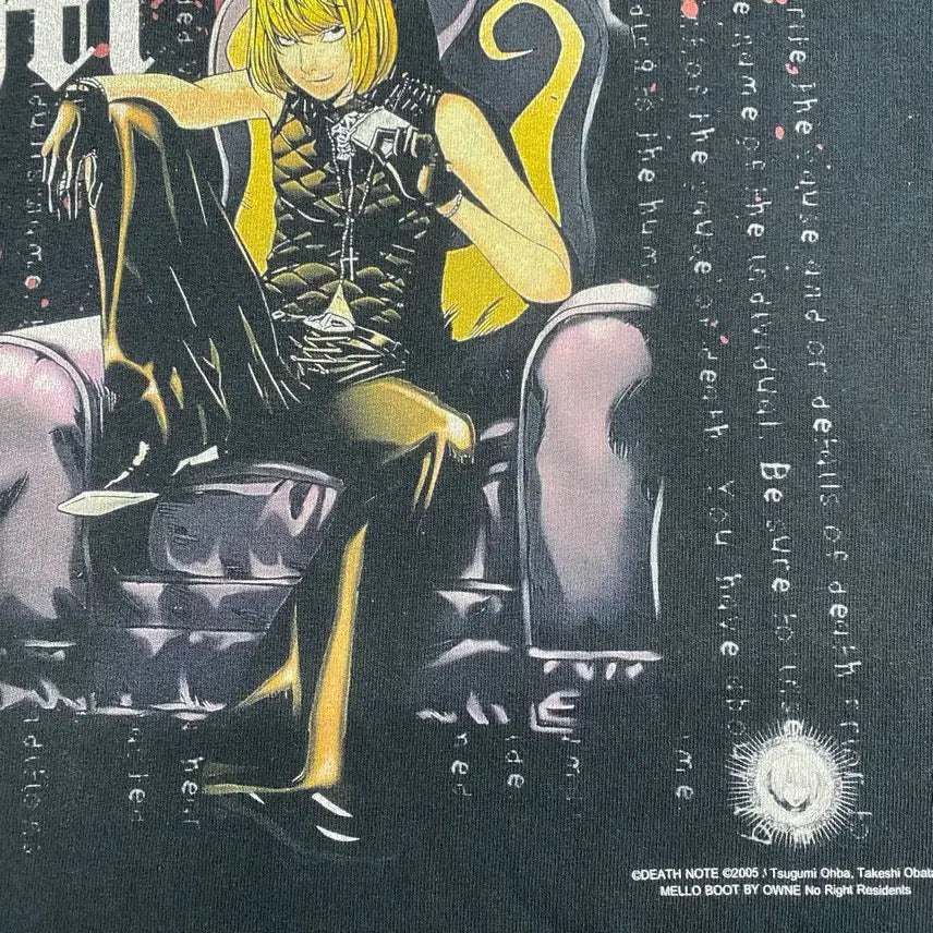 [BUNJANG] Death Note Bootleg Anime T-shirt / 데스노트 멜로 부틀렉 애니메이션 티셔츠