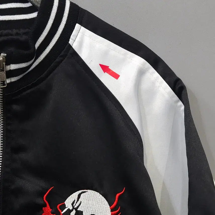 [BUNJANG] Unique Skull Embroidery Souvenir Jacket / (데미지 할인)유니크 스카잔 봄 자켓입니다.
