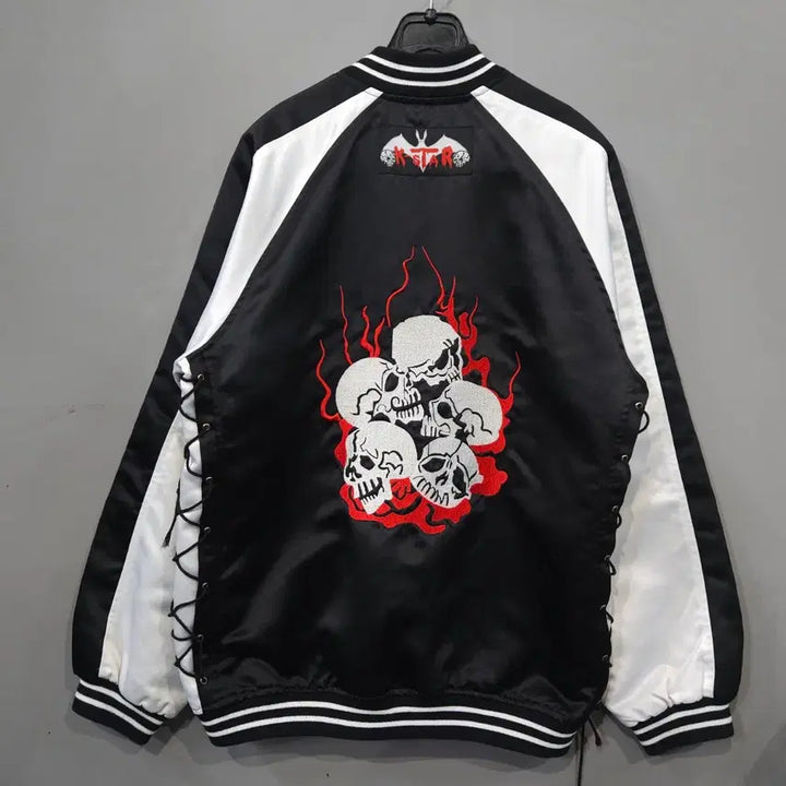 [BUNJANG] Unique Skull Embroidery Souvenir Jacket / (데미지 할인)유니크 스카잔 봄 자켓입니다.