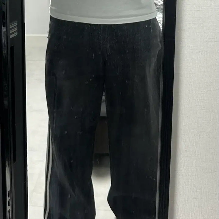 [BUNJANG] Black Denim Wide Leg Pants / 흑청 데님