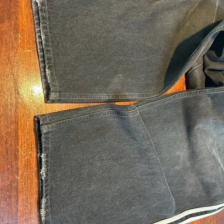 [BUNJANG] Black Denim Wide Leg Pants / 흑청 데님