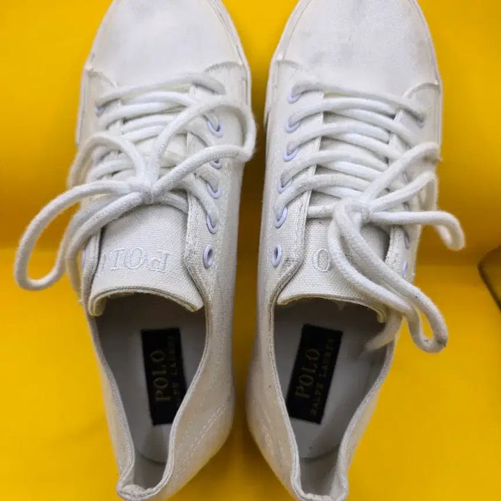 [BUNJANG] Polo Ralph Lauren Canvas Sneakers / 폴로 랄프로렌 캔버스 스니커즈 230 / 화이트