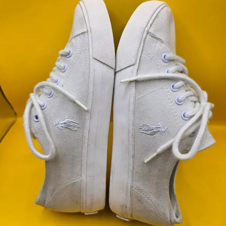 [BUNJANG] Polo Ralph Lauren Canvas Sneakers / 폴로 랄프로렌 캔버스 스니커즈 230 / 화이트