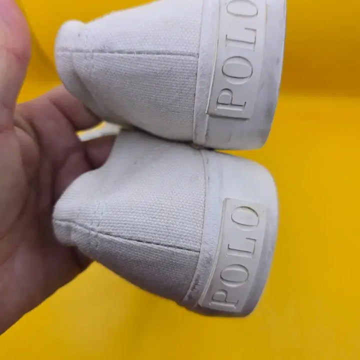 [BUNJANG] Polo Ralph Lauren Canvas Sneakers / 폴로 랄프로렌 캔버스 스니커즈 230 / 화이트