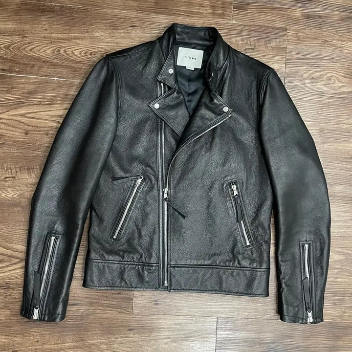 [BUNJANG] T.I For Men Leather Biker Jacket / 티아이포맨 양가죽 라이더 바이커 자켓 블랙 95
