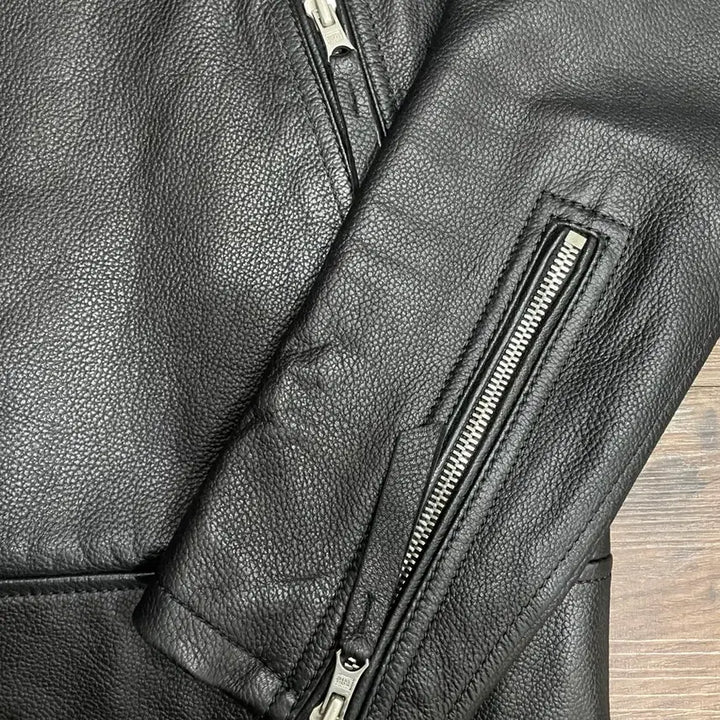 [BUNJANG] T.I For Men Leather Biker Jacket / 티아이포맨 양가죽 라이더 바이커 자켓 블랙 95