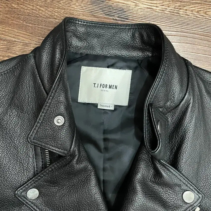 [BUNJANG] T.I For Men Leather Biker Jacket / 티아이포맨 양가죽 라이더 바이커 자켓 블랙 95