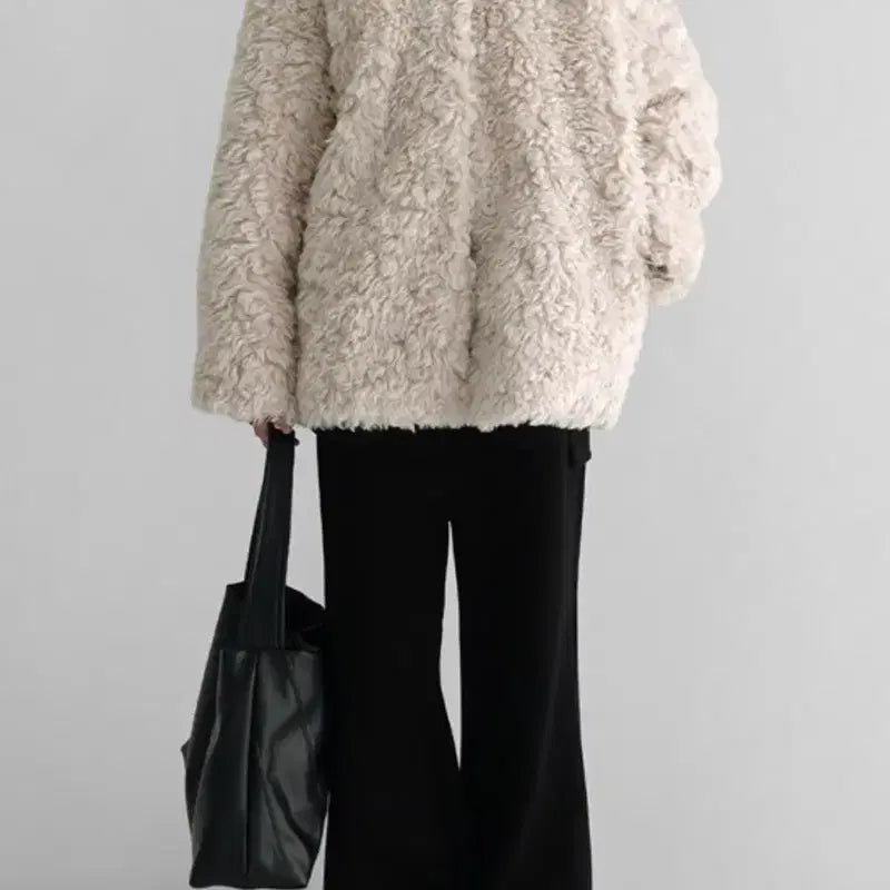[BUNJANG] Manique Beige Fur Jacket / 매니크 베이지 퍼 자켓