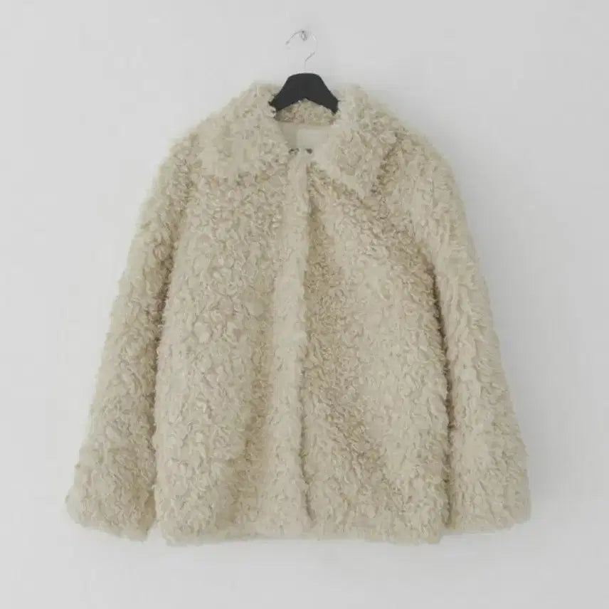 [BUNJANG] Manique Beige Fur Jacket / 매니크 베이지 퍼 자켓