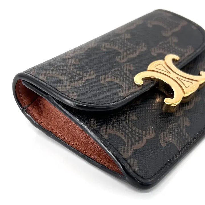 [BUNJANG] Celine Triomphe Flap Card Wallet / [100%정품] 셀린느 트리오페 플랩 여성 카드지갑