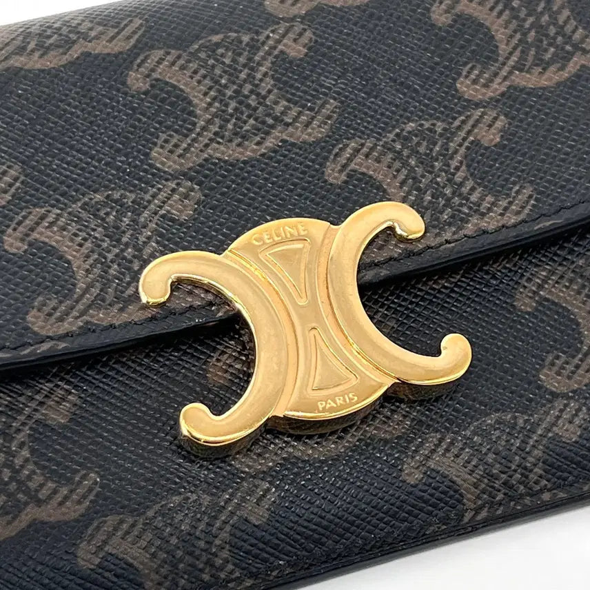 [BUNJANG] Celine Triomphe Flap Card Wallet / [100%정품] 셀린느 트리오페 플랩 여성 카드지갑