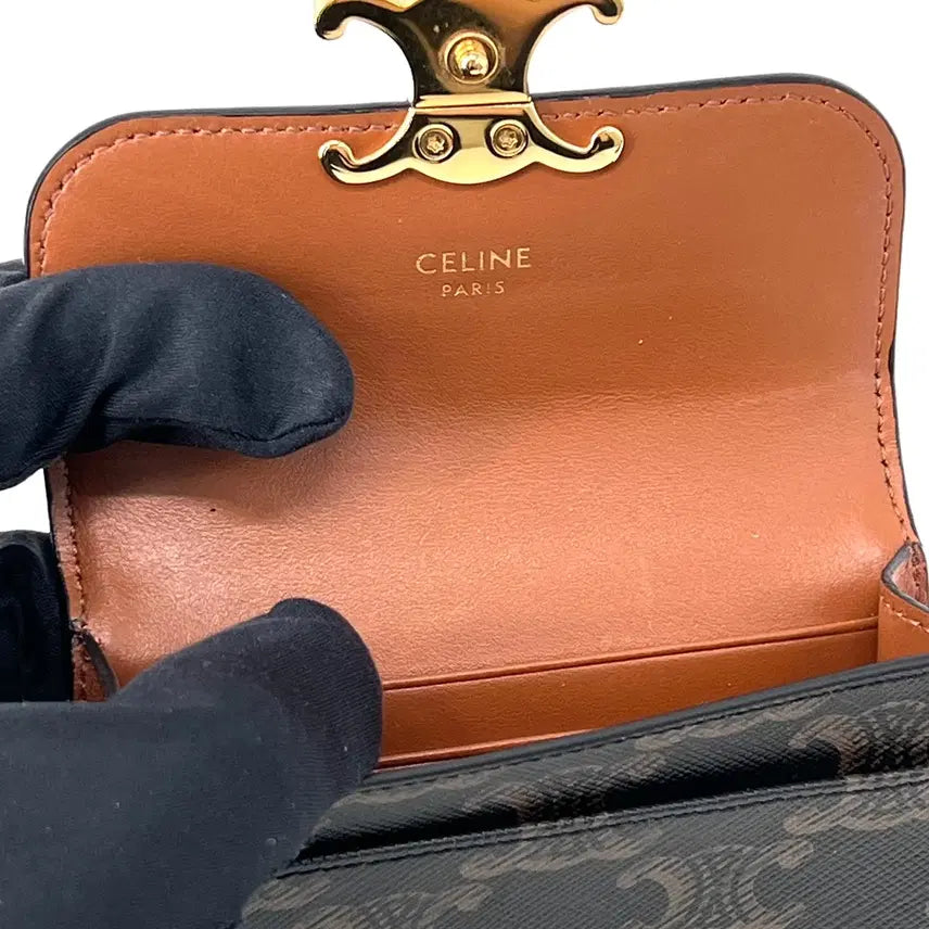 [BUNJANG] Celine Triomphe Flap Card Wallet / [100%정품] 셀린느 트리오페 플랩 여성 카드지갑