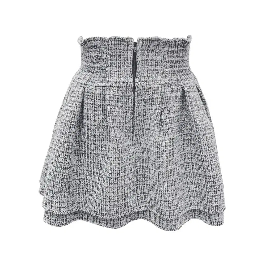 [BUNJANG] Michel Macaron Lame Tweed Mini Skirt / 미셸마카롱 라메 트위드 미각 스커트 치도리 일브스나걸리양지뢰양산형