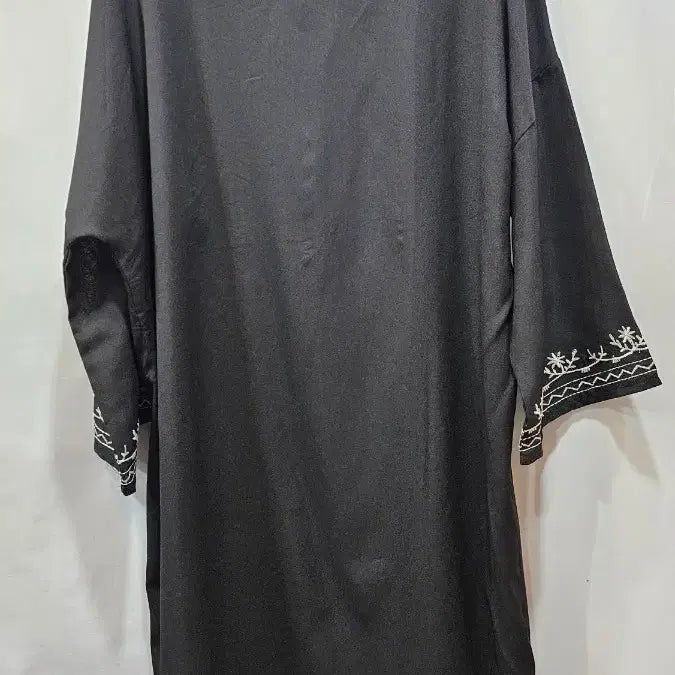 [BUNJANG] Imported Black Embroidered Sheer Robe Nightgown / 일본수입 검정 자수장식 시스루 로브 나이트가운 M  ss1