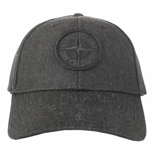 [BUNJANG] Stone Island Wool Blend Compass Logo Baseball Cap / (새제품) 스톤아일랜드 울 블렌드 자수 베이스볼 캡