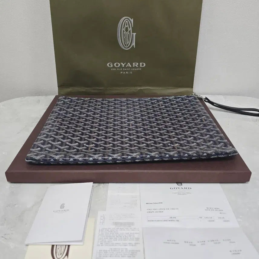 [BUNJANG] Goyard Blue Marine Clutch Bag GM / 고야드 블루 마린 클러치백 GM 판매