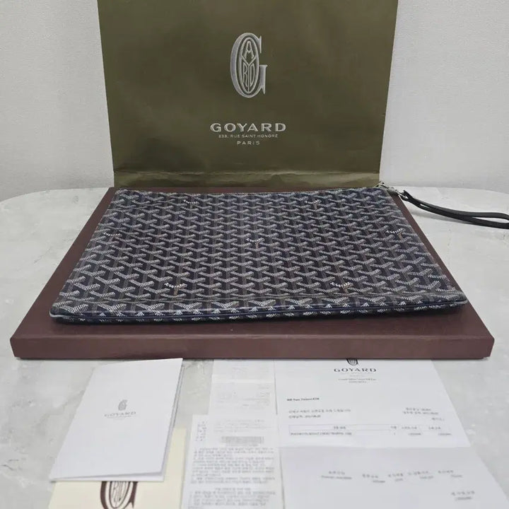 [BUNJANG] Goyard Blue Marine Clutch Bag GM / 고야드 블루 마린 클러치백 GM 판매