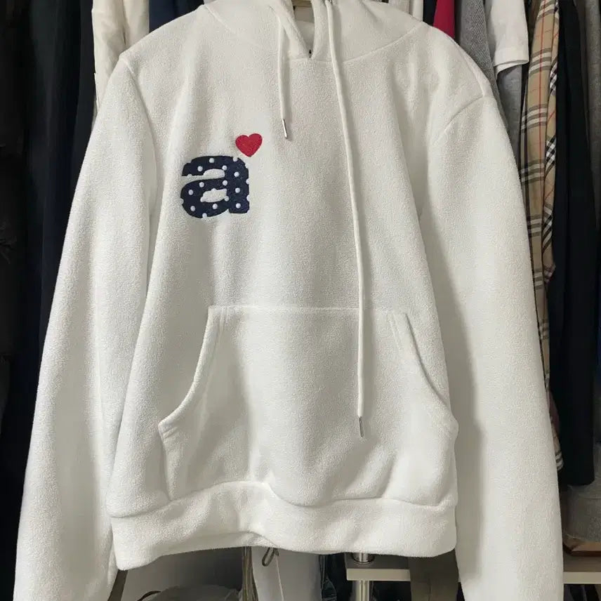 [BUNJANG] aeae Fleece Hoodie (White) / aeae 후드티