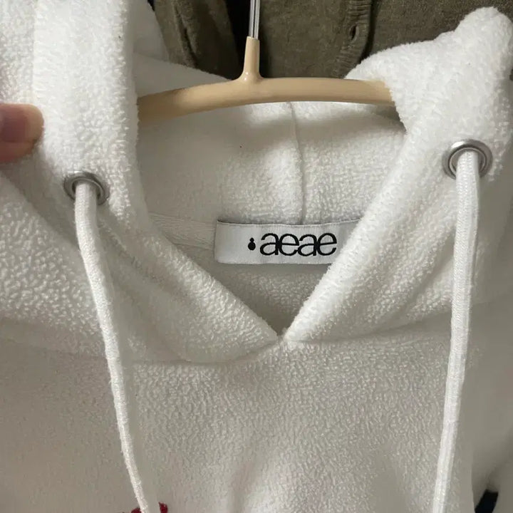 [BUNJANG] aeae Fleece Hoodie (White) / aeae 후드티
