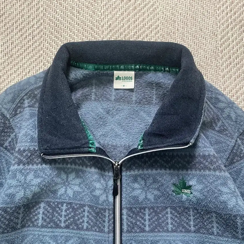 [BUNJANG] Logos Vintage Nordic Pattern Fleece Zip-Up Jacket / Logos 빈티지 노르딕패턴 플리스 집업 J04156
