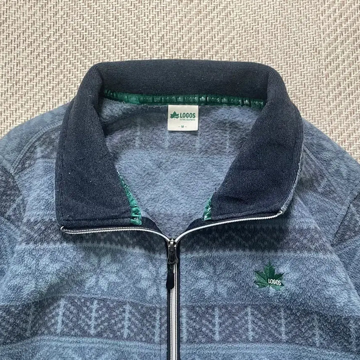 [BUNJANG] Logos Vintage Nordic Pattern Fleece Zip-Up Jacket / Logos 빈티지 노르딕패턴 플리스 집업 J04156