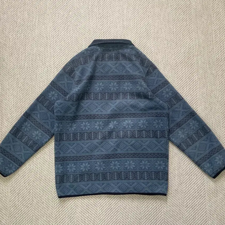 [BUNJANG] Logos Vintage Nordic Pattern Fleece Zip-Up Jacket / Logos 빈티지 노르딕패턴 플리스 집업 J04156
