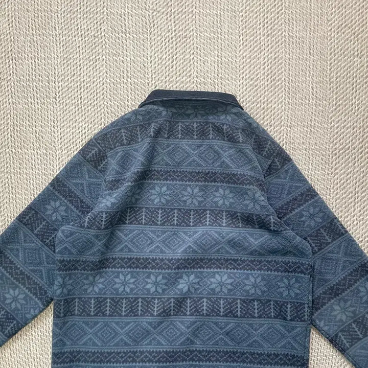 [BUNJANG] Logos Vintage Nordic Pattern Fleece Zip-Up Jacket / Logos 빈티지 노르딕패턴 플리스 집업 J04156