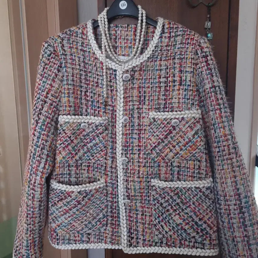 [BUNJANG] Chloé Style Tweed Jacket / 끌로에st 레인보우 트위드 쟈켓