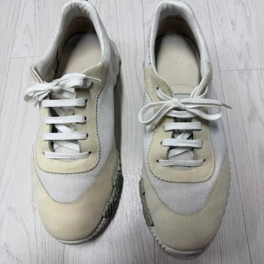 [BUNJANG] Hermes Sneakers White/Beige / 에르메스 스니커즈 화이트/베이지