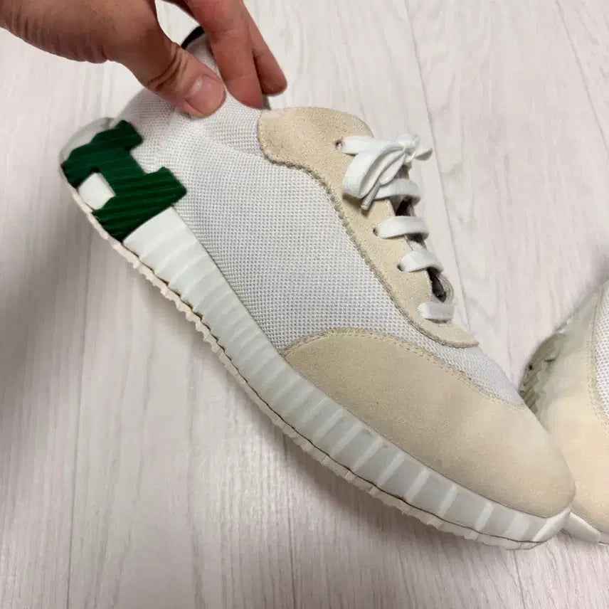 [BUNJANG] Hermes Sneakers White/Beige / 에르메스 스니커즈 화이트/베이지
