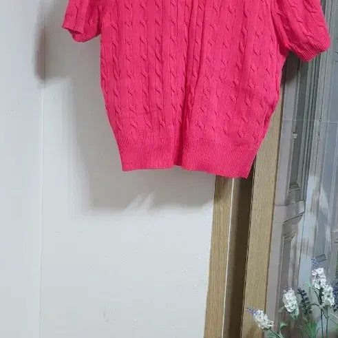 [BUNJANG] Rola Rola Cable Knit Short Sleeve Cardigan / 로라로라 케이블 반팔 가디건