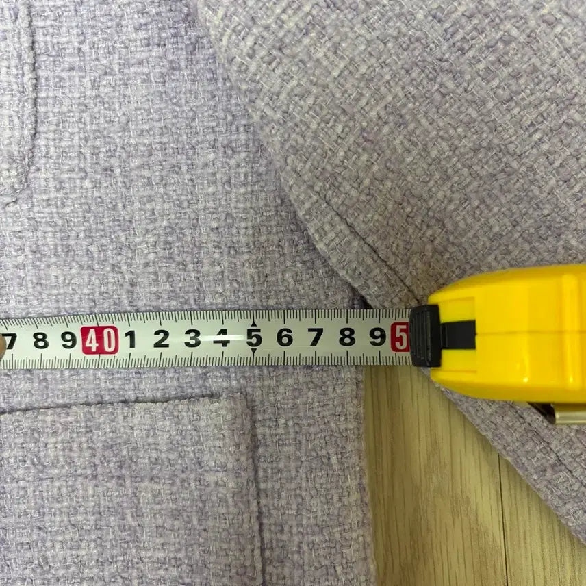 [BUNJANG] Lavender Tweed Collarless Jacket / 라벤더 트위드 노카라 자켓