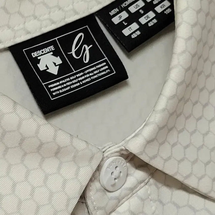 [BUNJANG] Descente Golf Hexagon Collar Polo Shirt / [100사이즈] 데상트골프 헥사곤 카라티