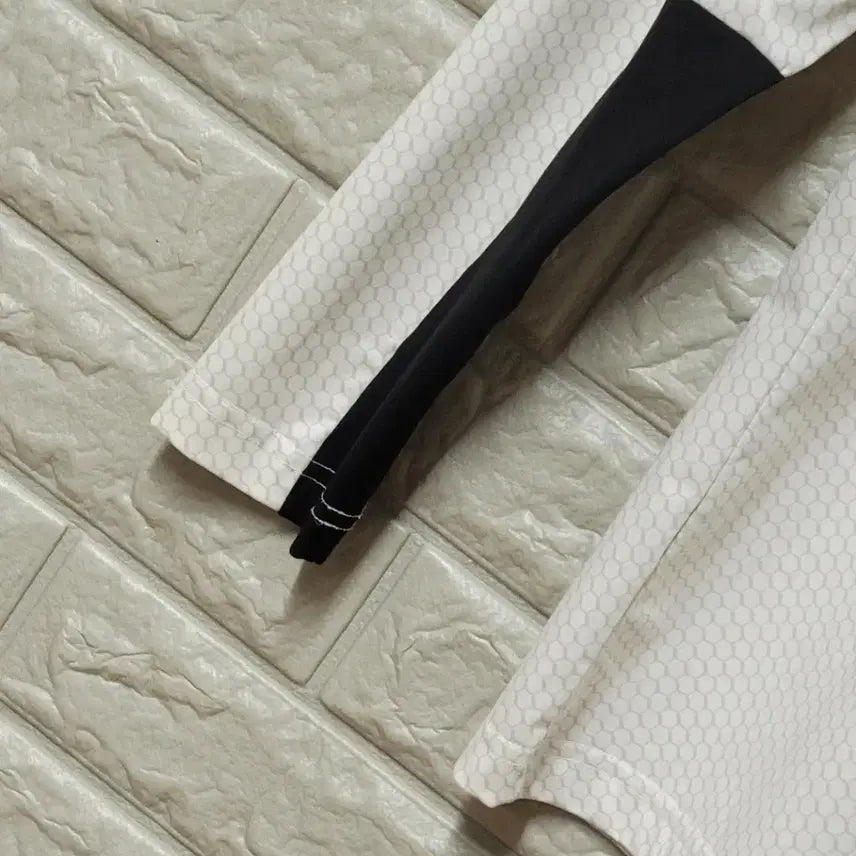 [BUNJANG] Descente Golf Hexagon Collar Polo Shirt / [100사이즈] 데상트골프 헥사곤 카라티