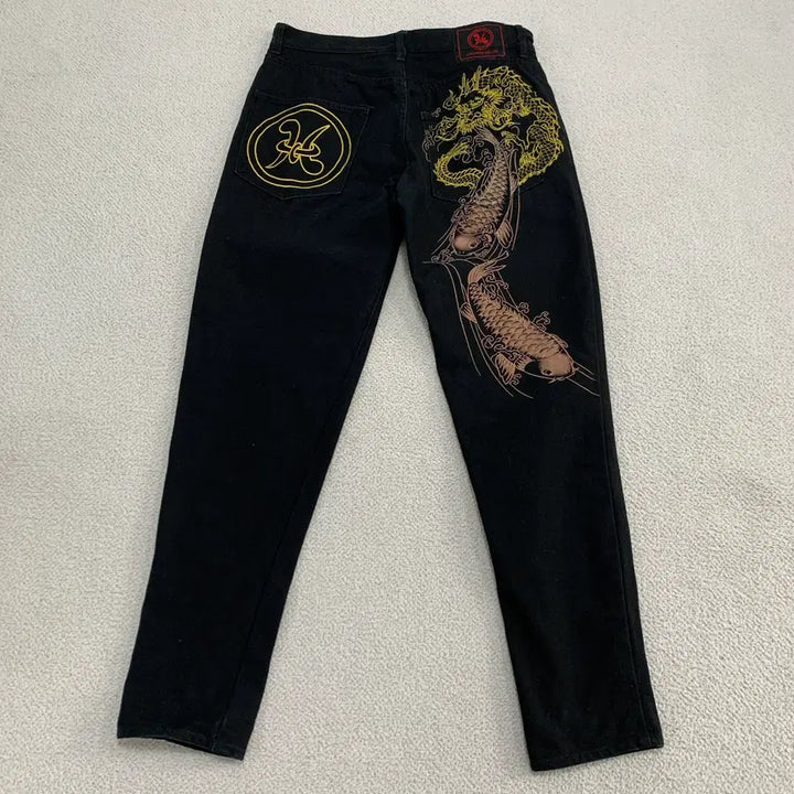 [BUNJANG] CROPPED HEADS Oriental Black Jeans / [33]CROPPED HEADS 오리엔탈 블랙진 (A4-11-225)
