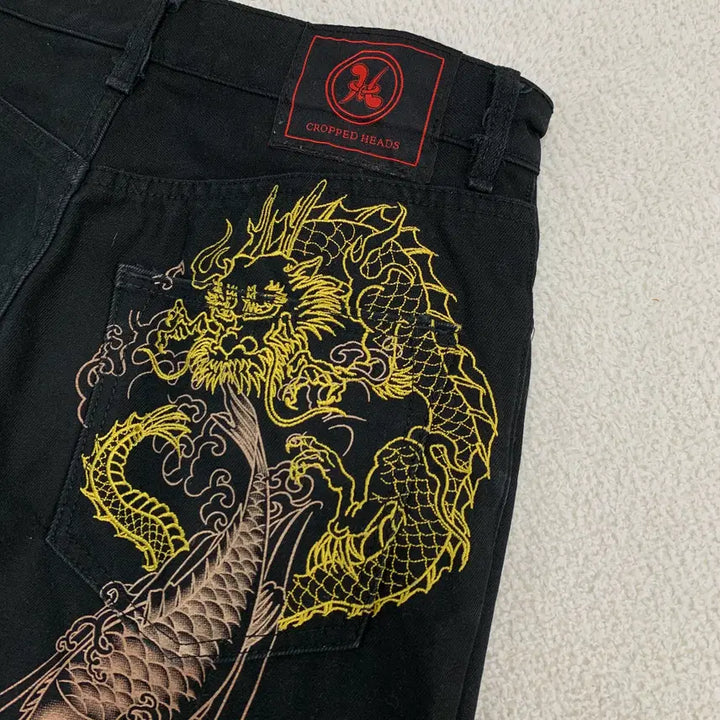 [BUNJANG] CROPPED HEADS Oriental Black Jeans / [33]CROPPED HEADS 오리엔탈 블랙진 (A4-11-225)