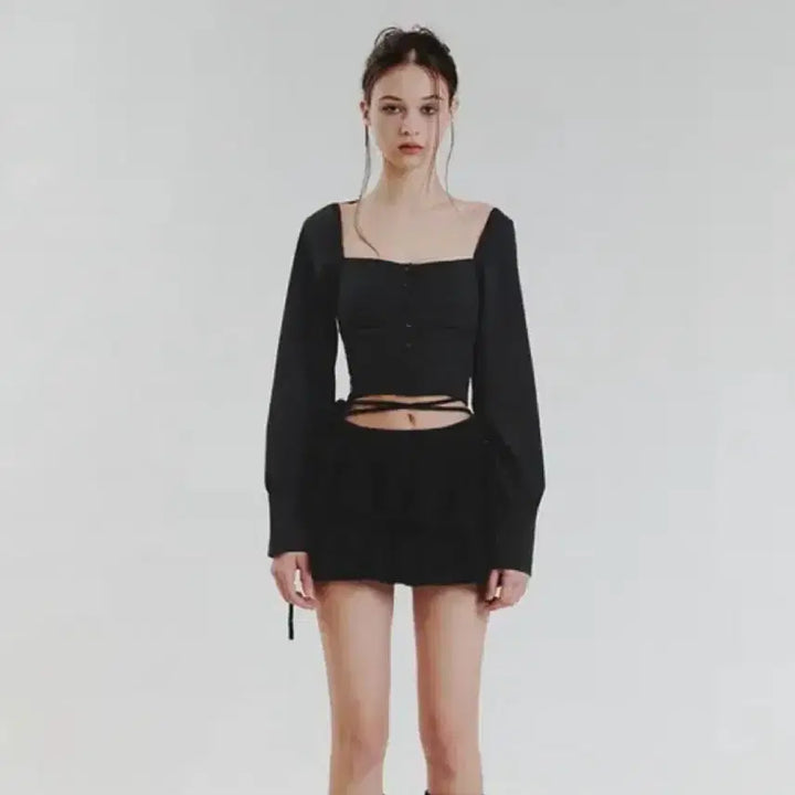 [BUNJANG] Pain or Pleasure Angela Knit Skirt Black / 페인오어플레져 안젤라 니트 스커트 블랙