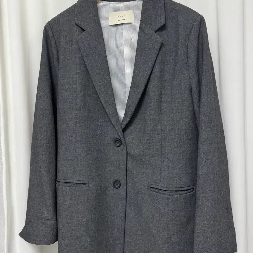 [SOLD OUT] 그레이 블레이저 여성 자켓